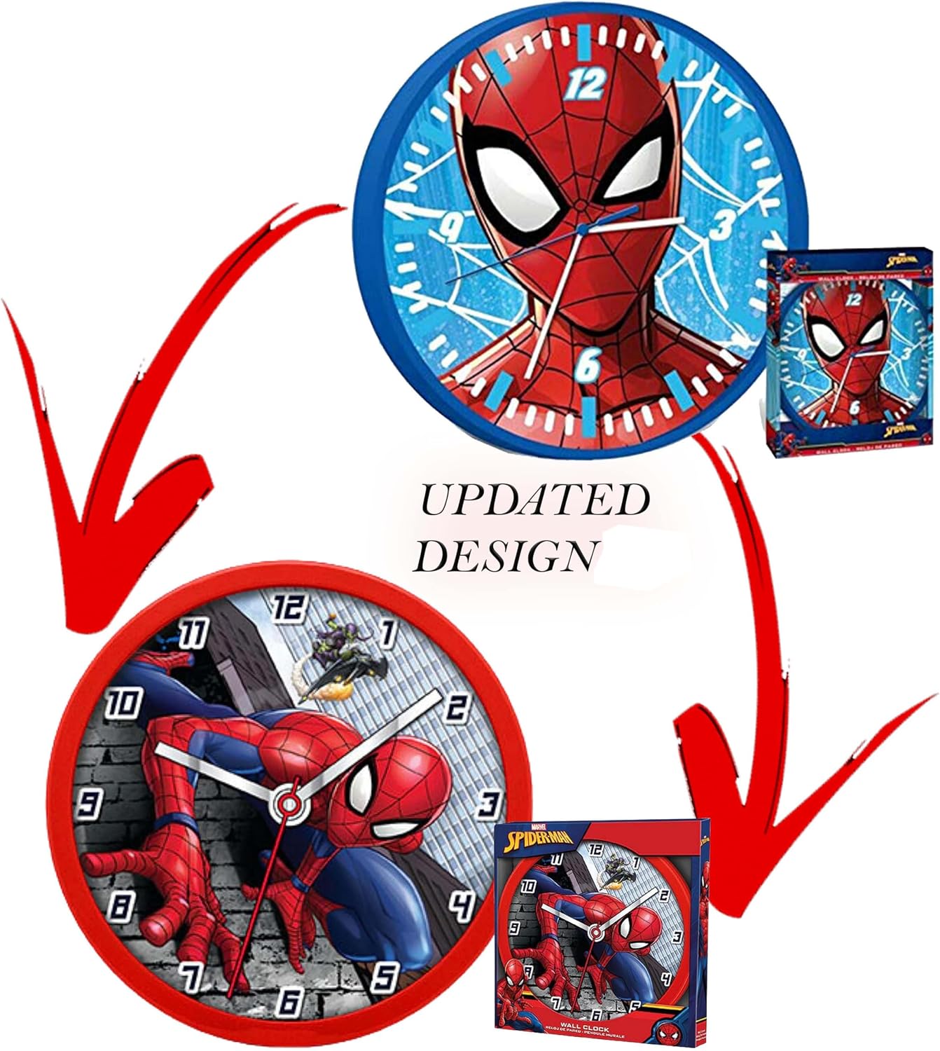 Children Modern Wall Clock Battery Operated, Wall Decor Gift for Kids