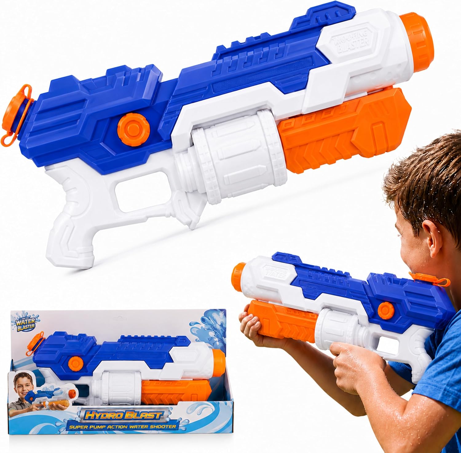 40cm XL Pump Action Water Gun 850ml Tank