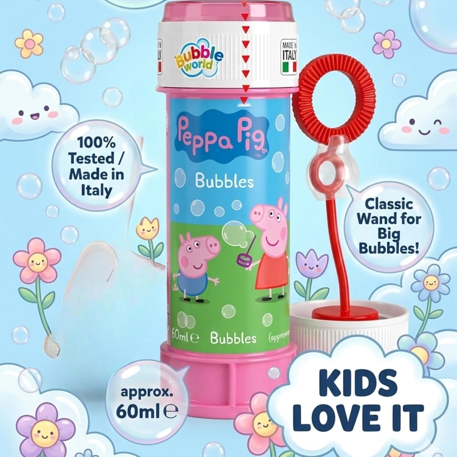Peppa Pig 12Pcs Bubble Tubes with Wand