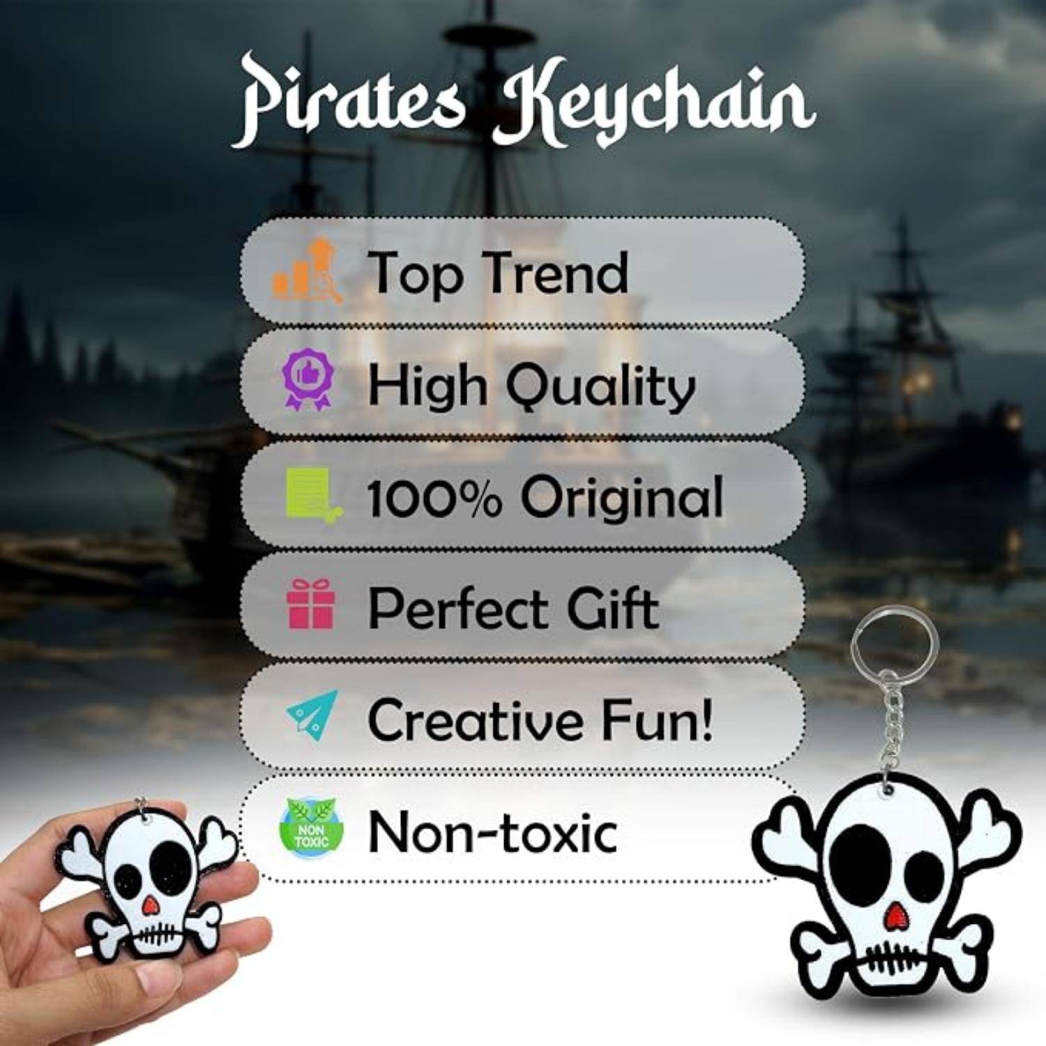 Pirate Keychains Foamex Keyring - Assorted
