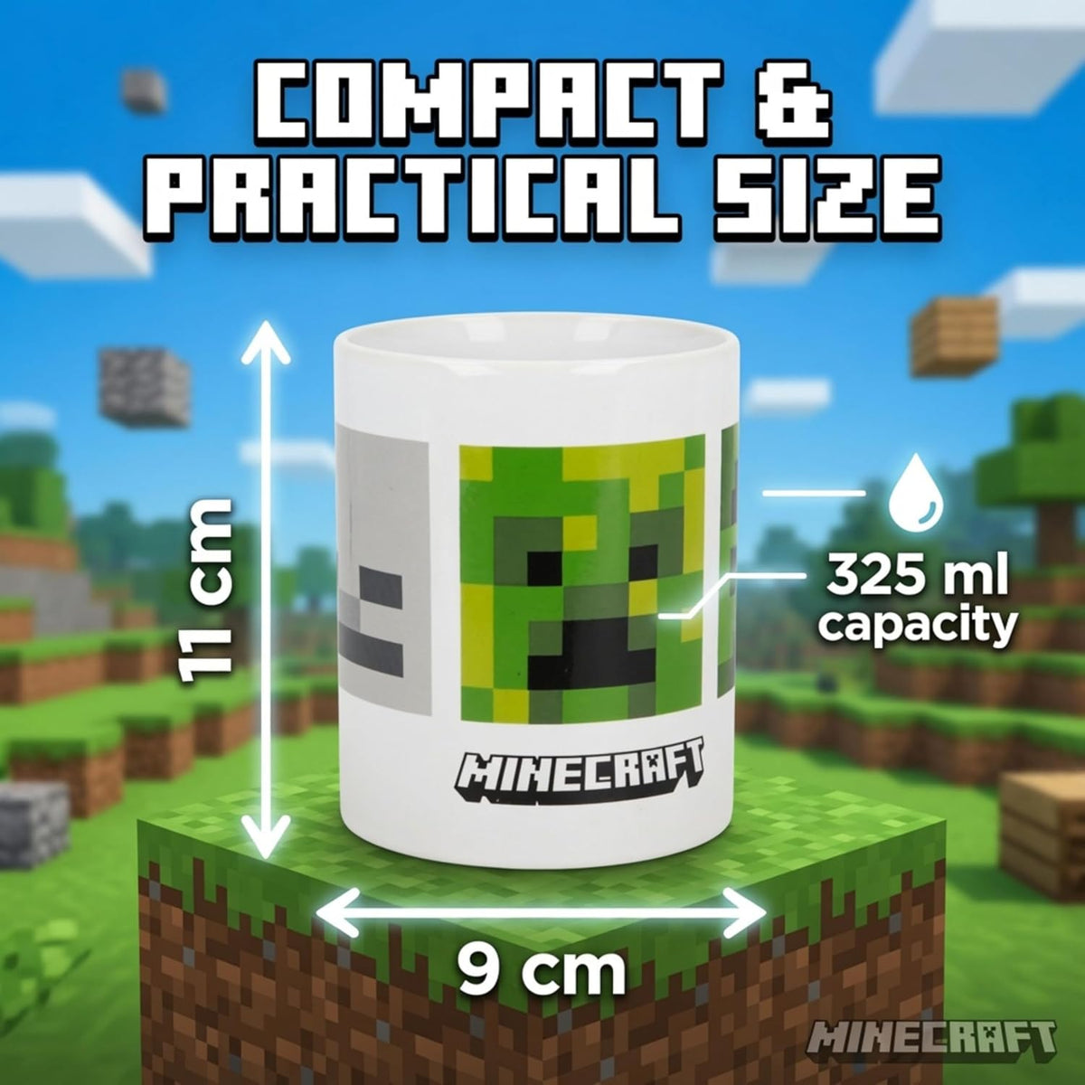 Minecraft Printed Ceramic Mug 325ml – view 2