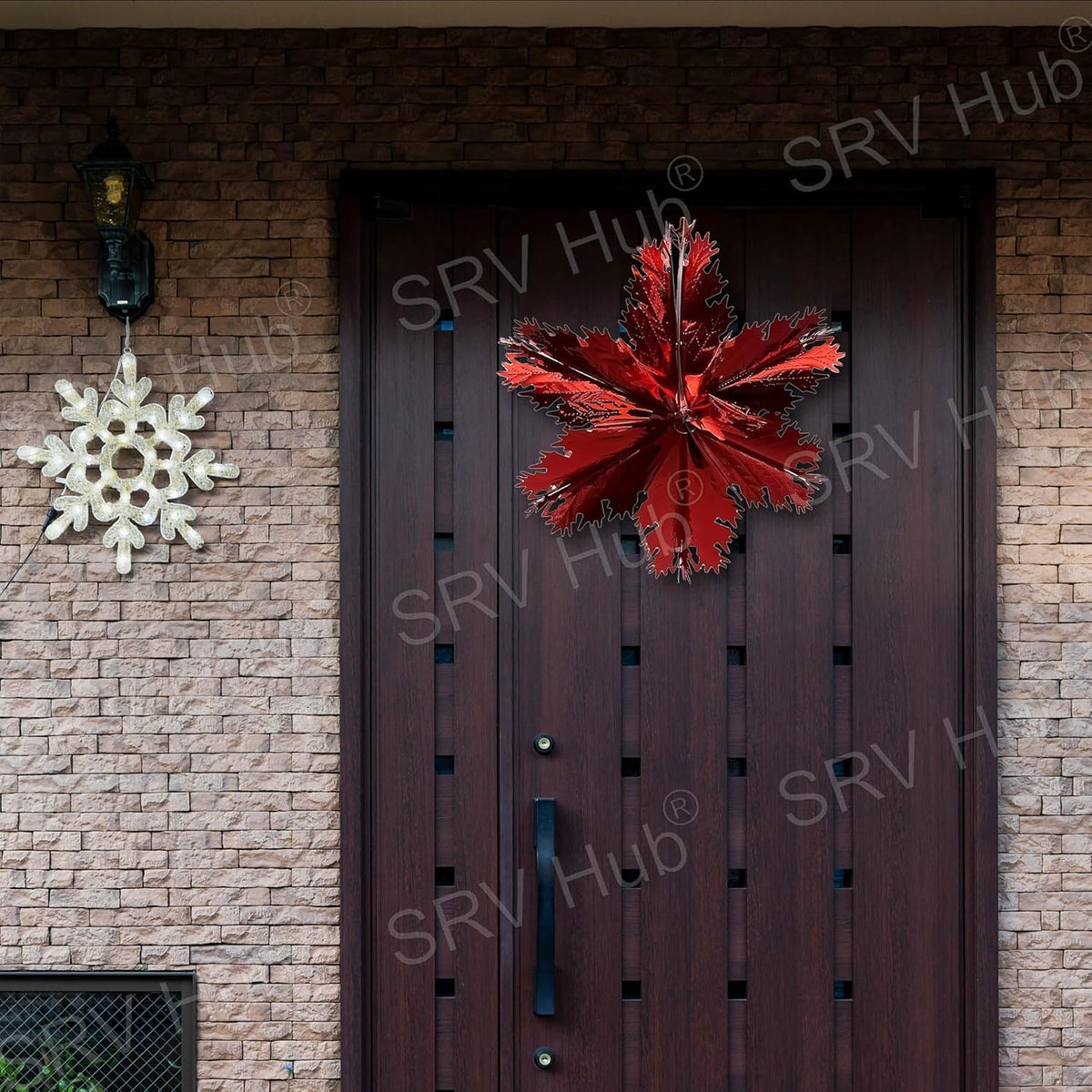 Foil Starburst Christmas Hanging Decoration 60cm