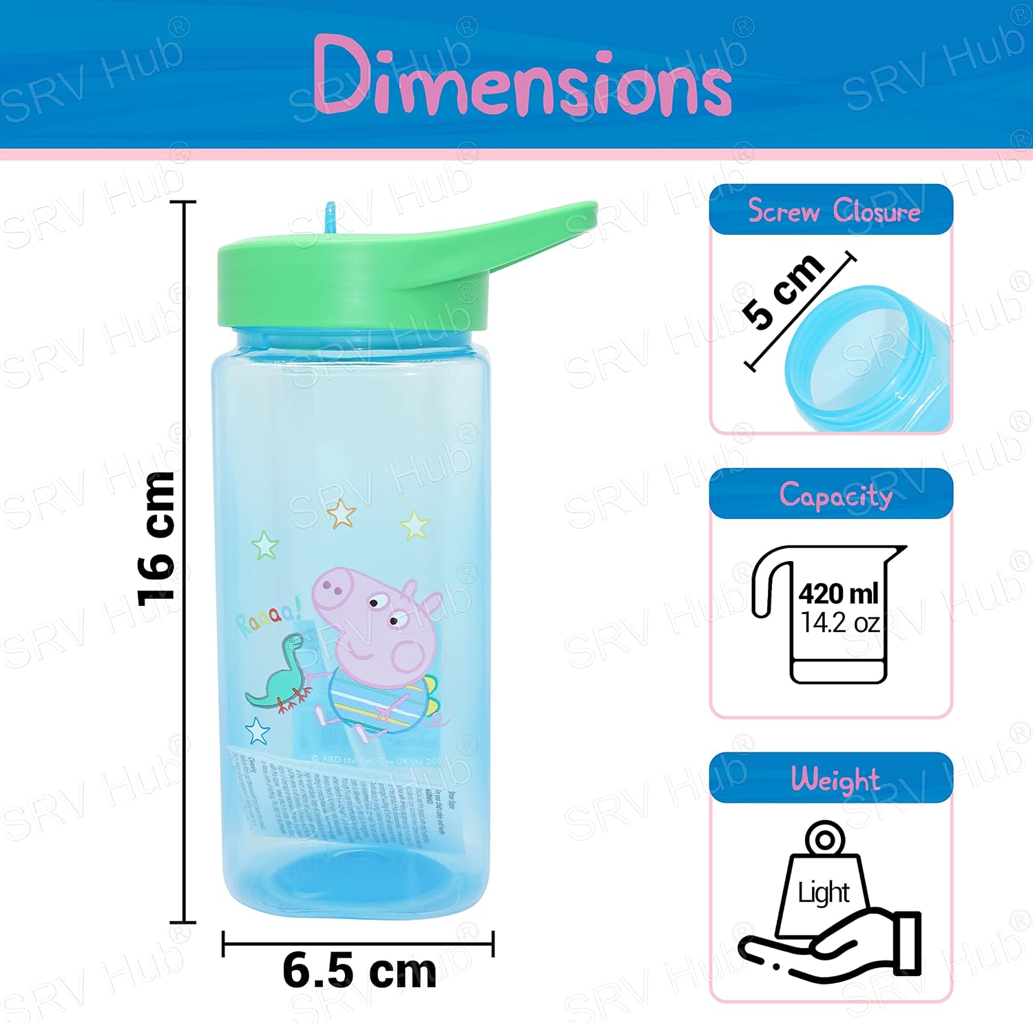George Pig Drinking Bottle for Kids 420ml