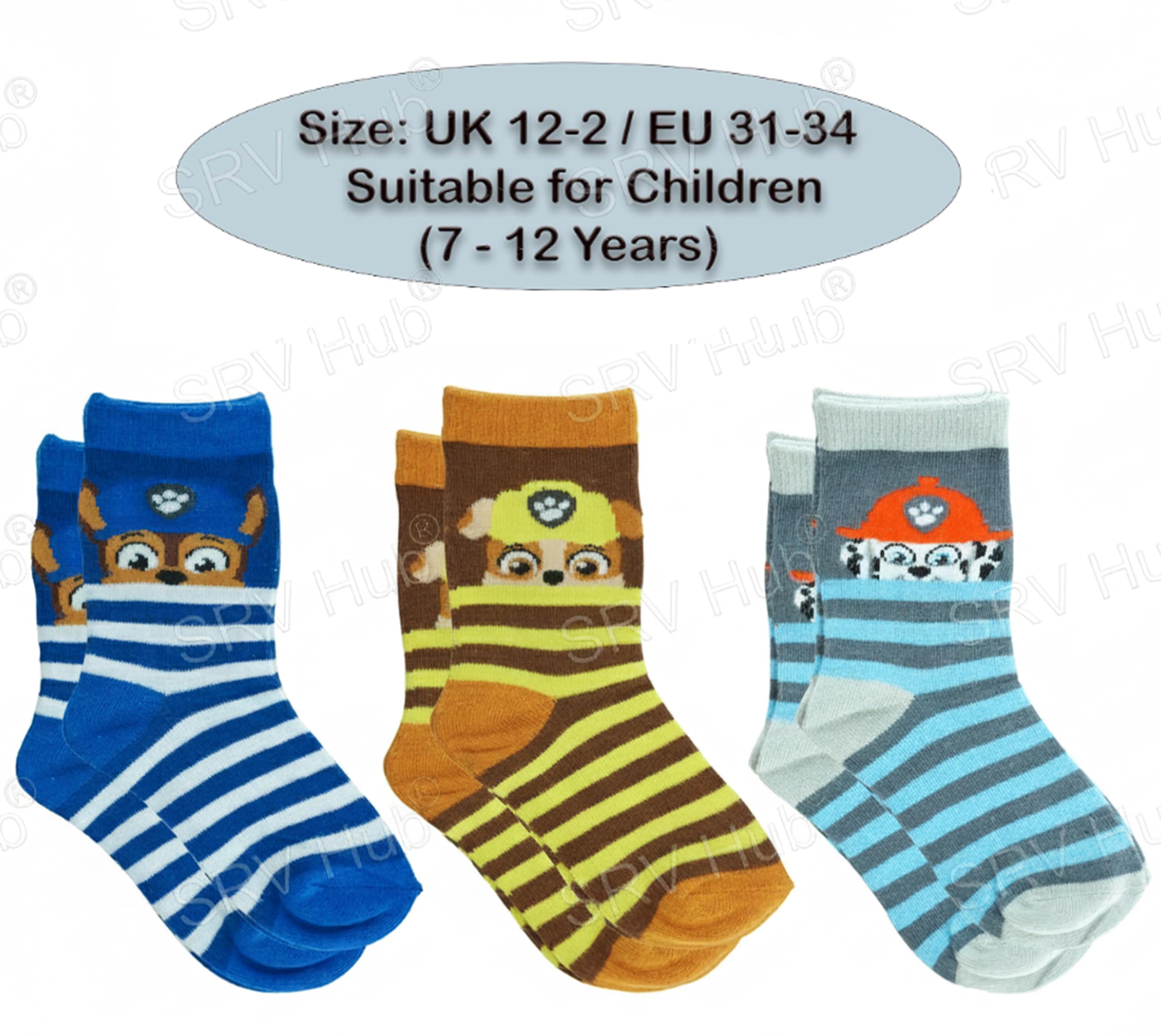 3 Pairs Paw Patrol Cotton Socks
