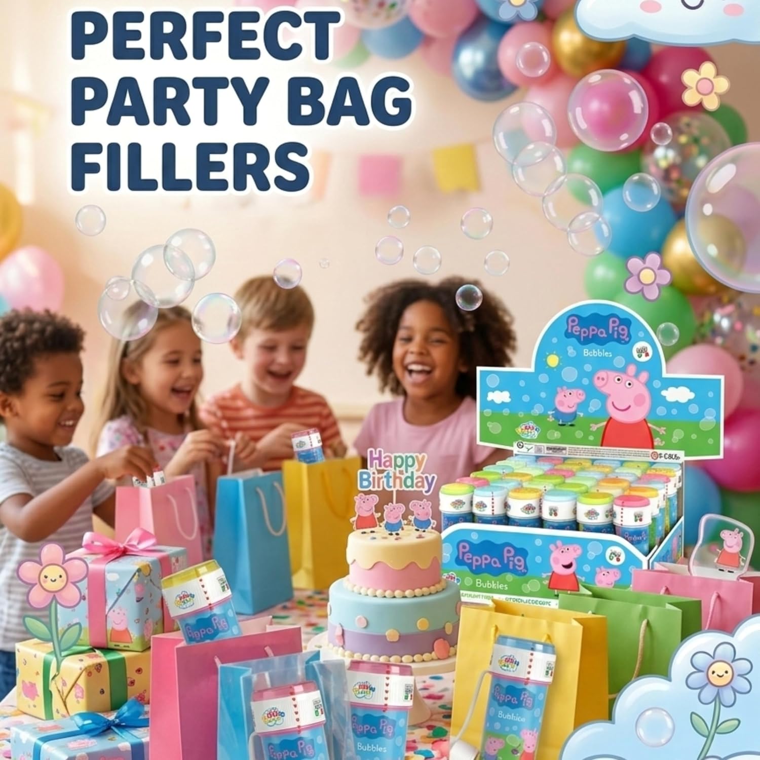 Peppa Pig 12Pcs Bubble Tubes with Wand