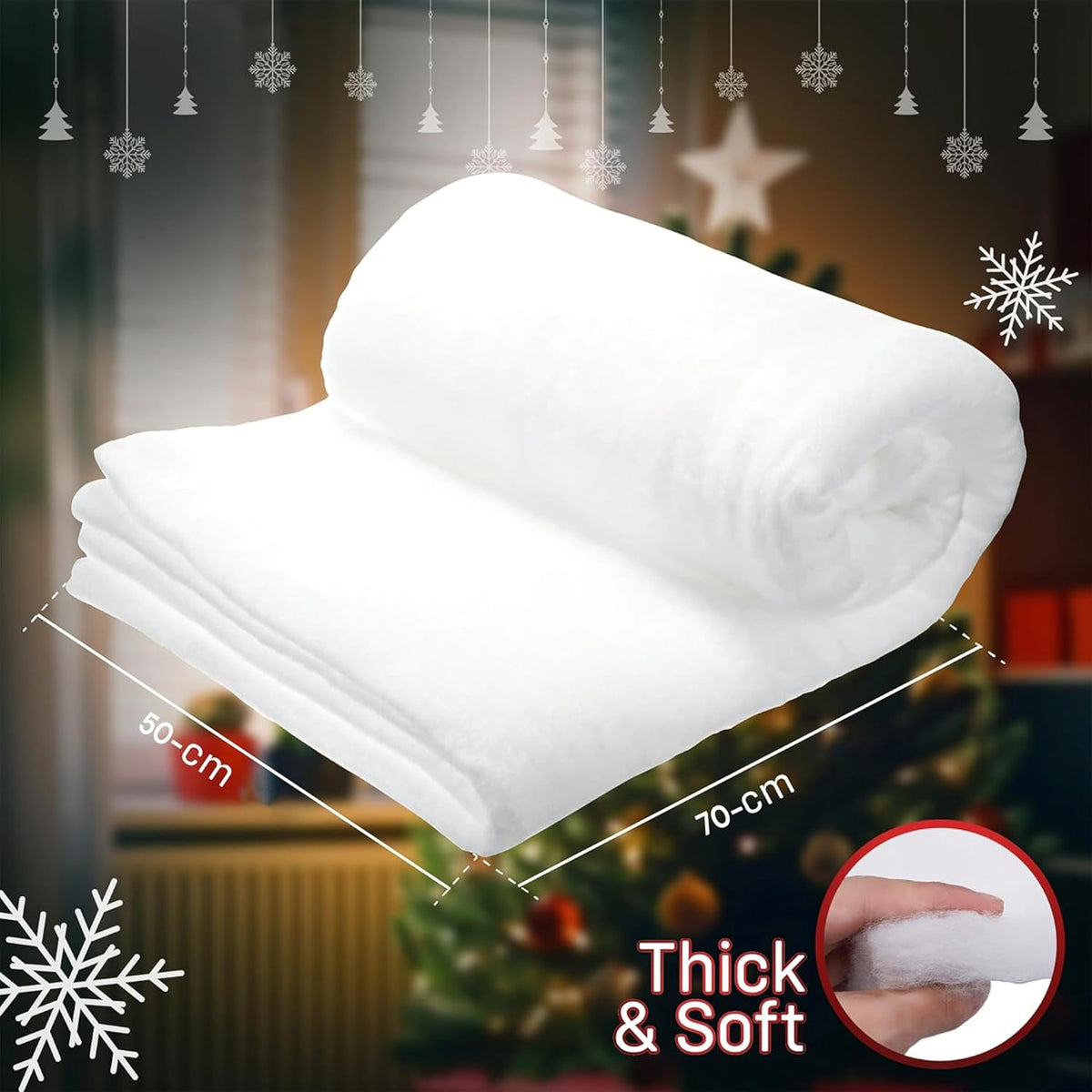 Christmas Artificial Snow Blanket 70 x 50cm
