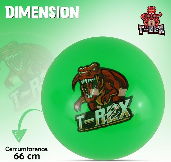 9in Inflatable Dinosaur Ball Random Colour