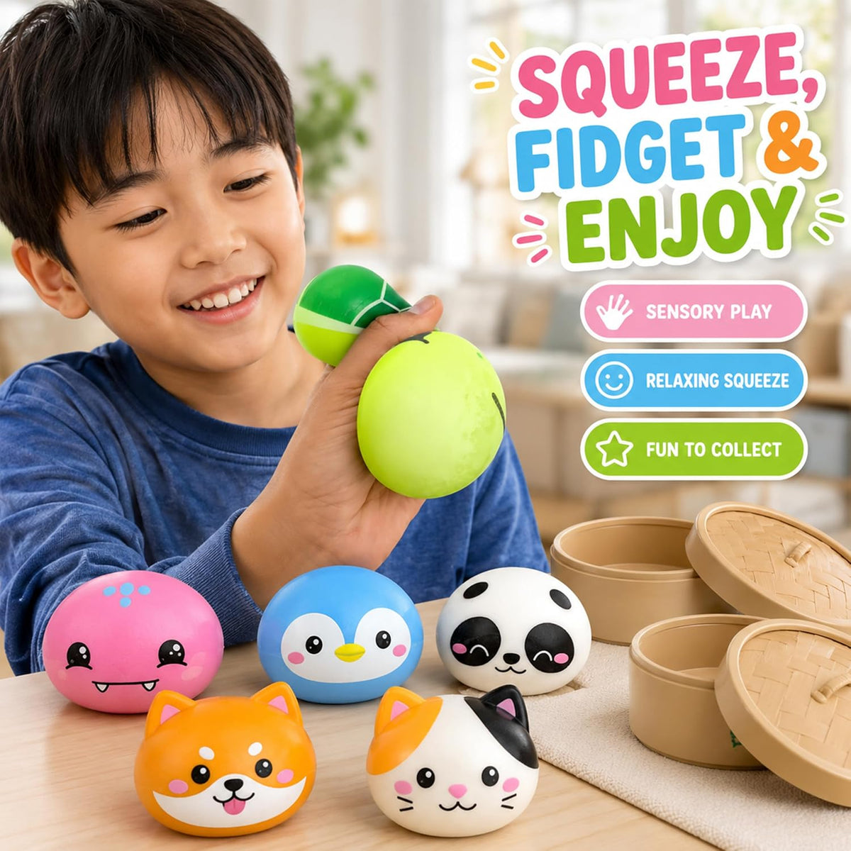 Animal Dumpling Squishy Toy 8.5cm – view 9