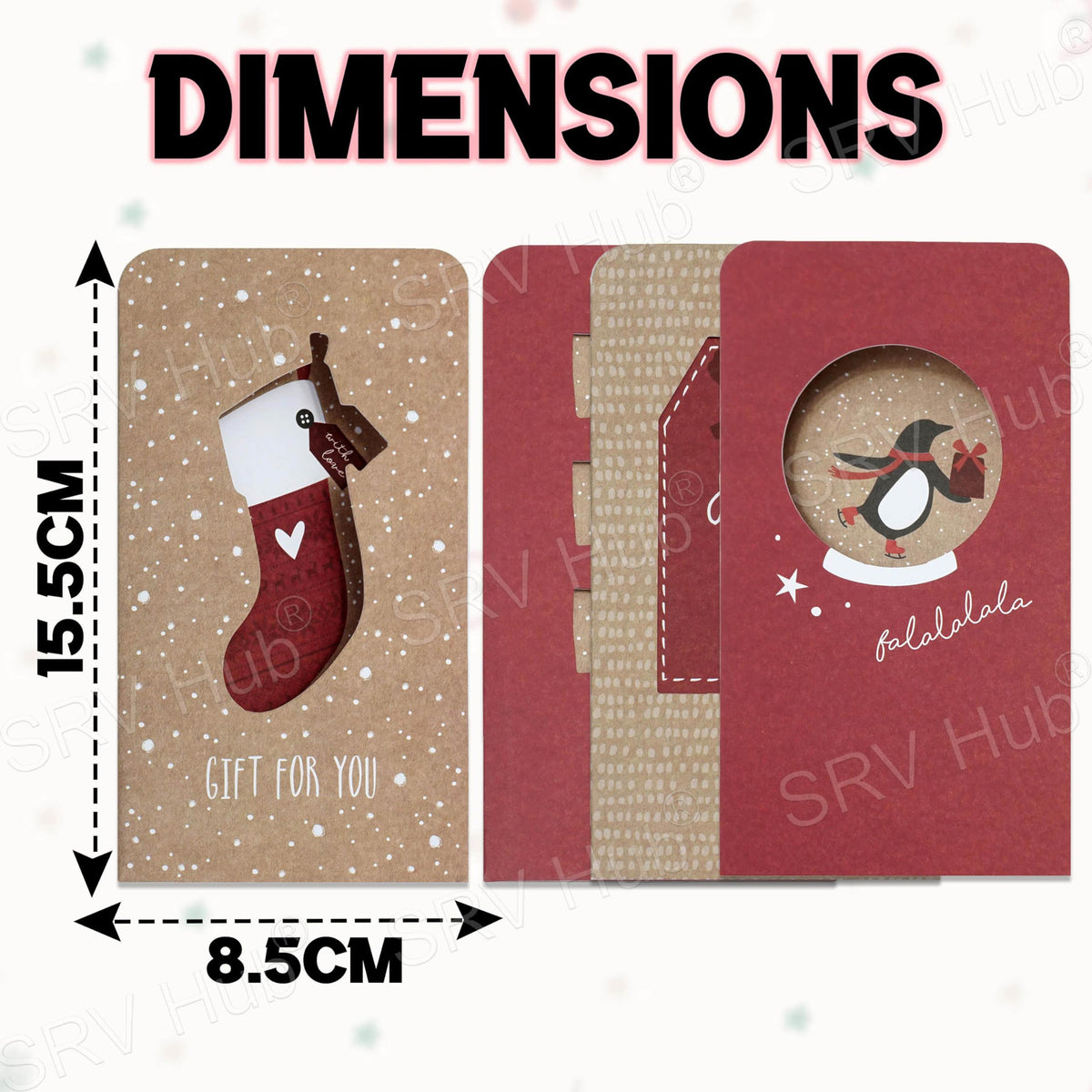 4Pcs Craft Christmas Money Wallet 16cm