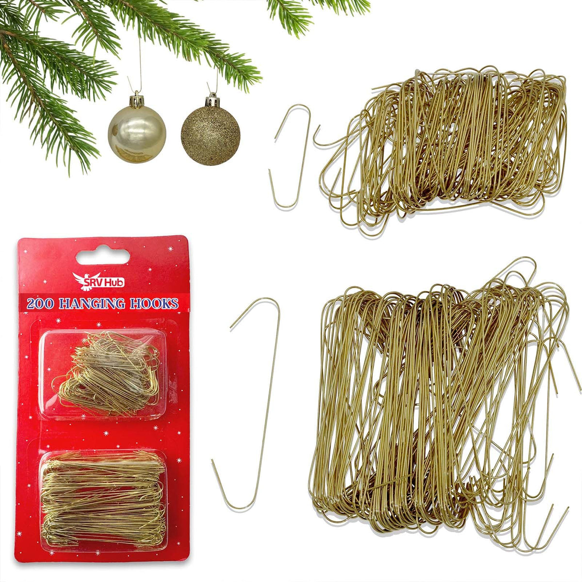 200Pcs Christmas Hanging Hooks