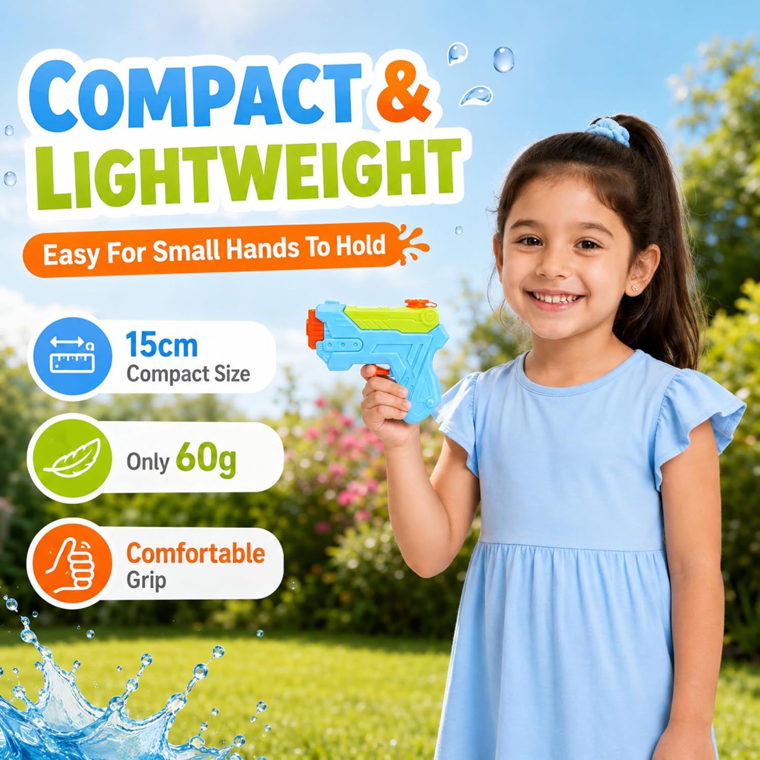 Water Gun Set 15cm with 250ml Tank