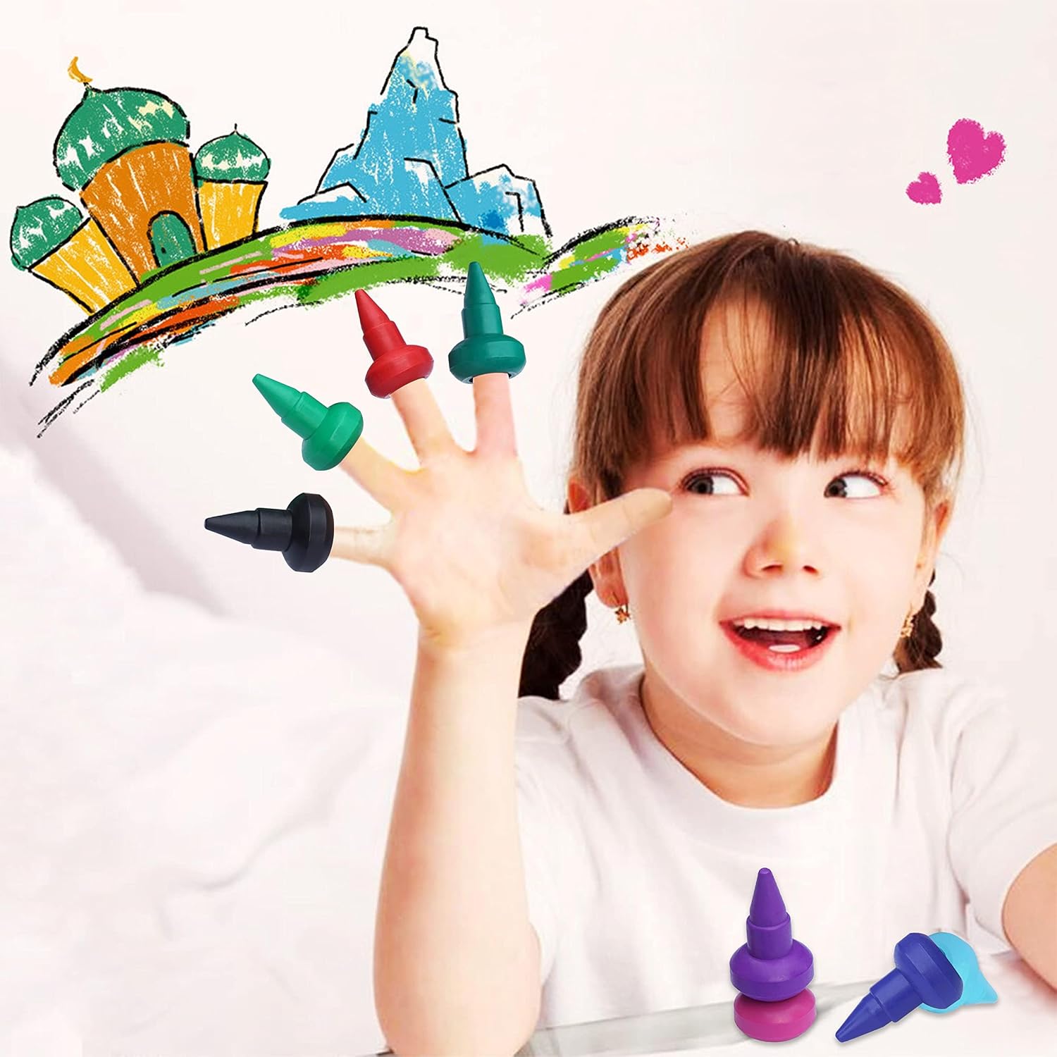 Stackable & Washable Easy Grip Crayons