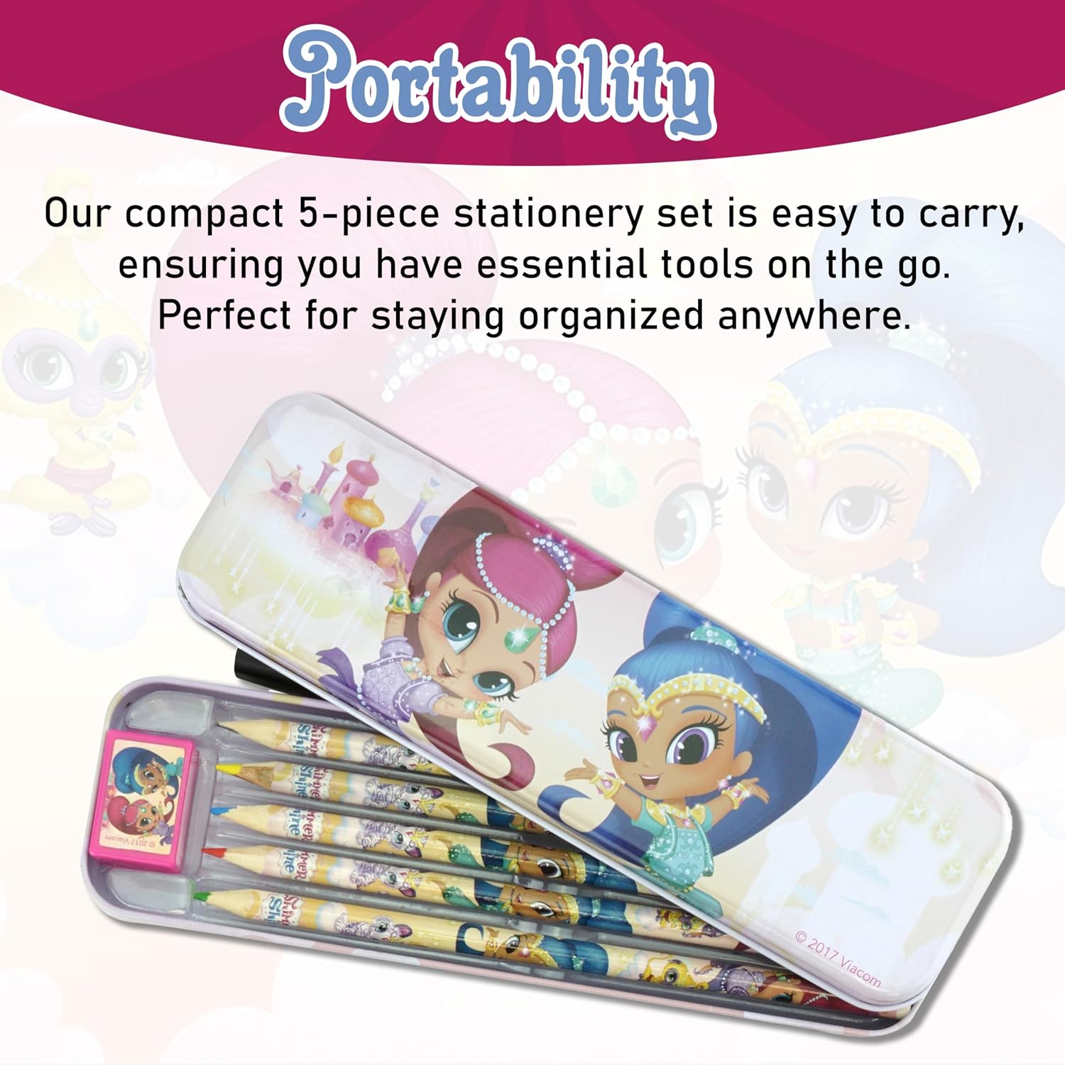 5Pcs School Stationery Set Pencil Case