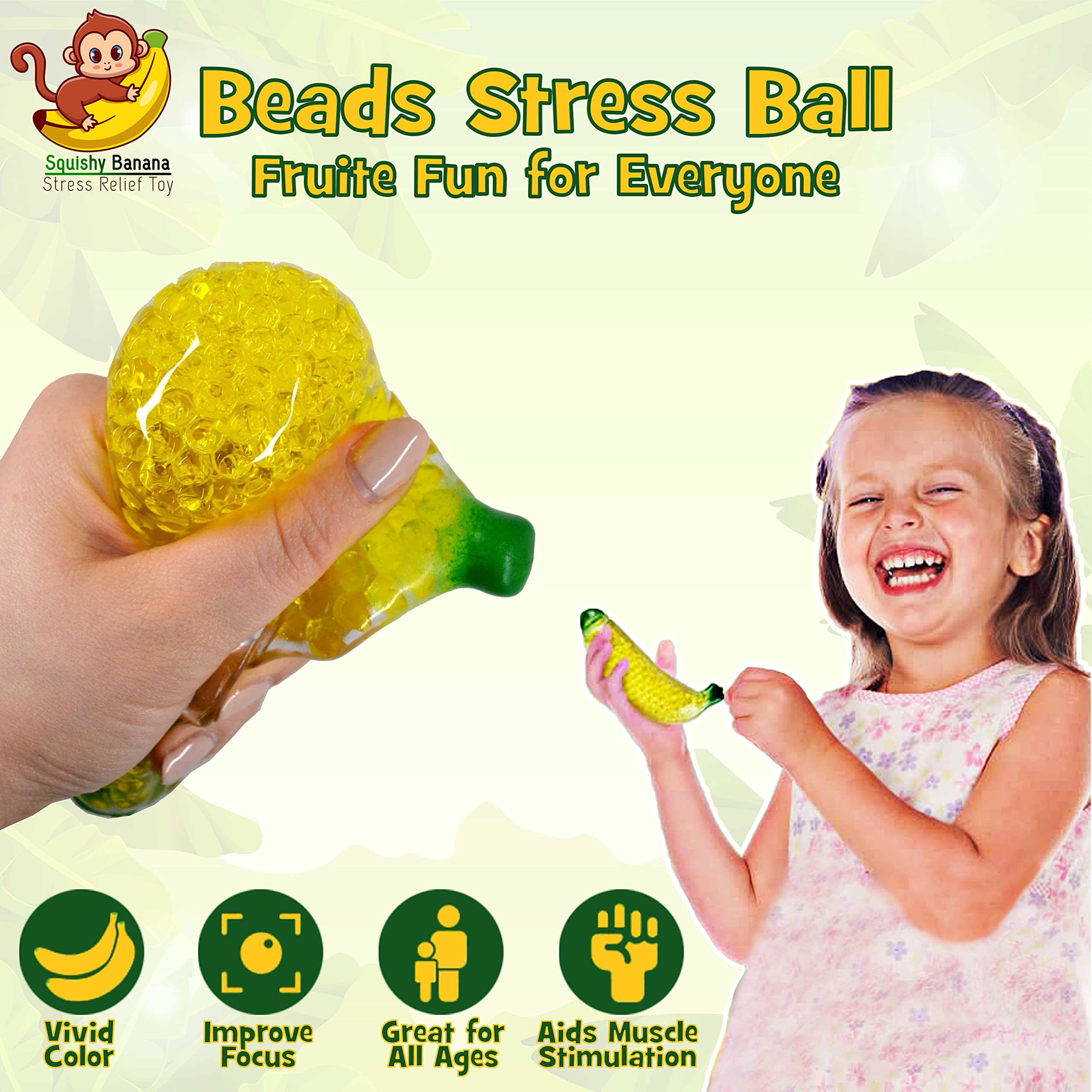 Banana Sensory Squishy Stretchy Toy – Assorted