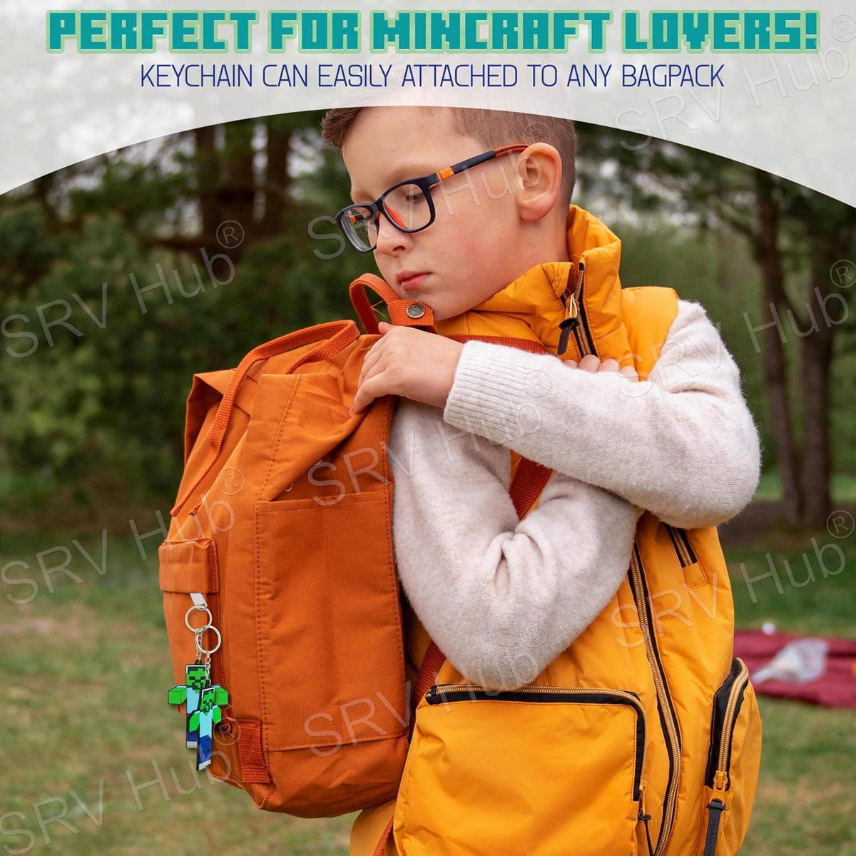 Zombie Kids Licensed Soft PVC Minecraft Key Chain – view 8