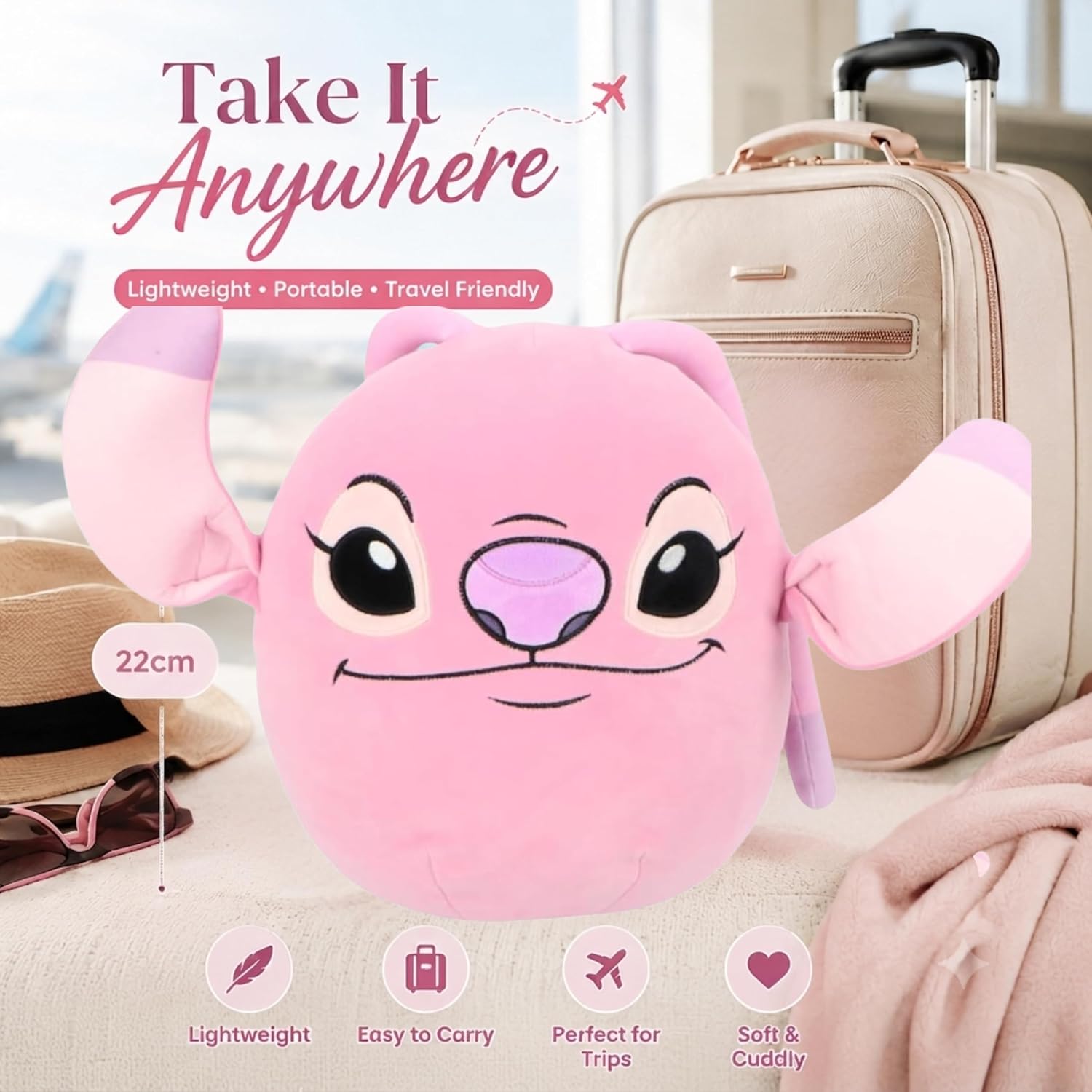 37cm Disney Printed Oval Plush Pillow