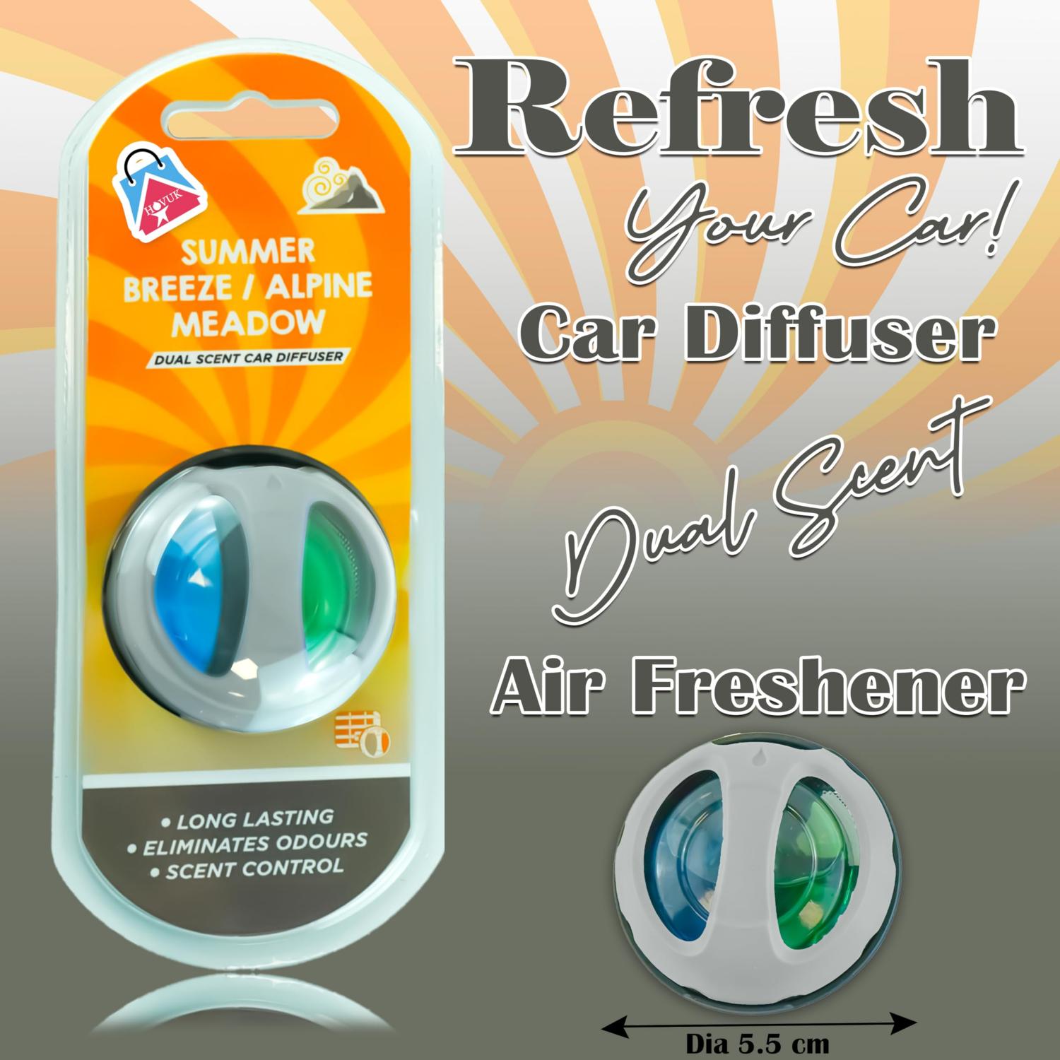 Car Diffuser Dual Scent Air Fresheners - 5.5cm