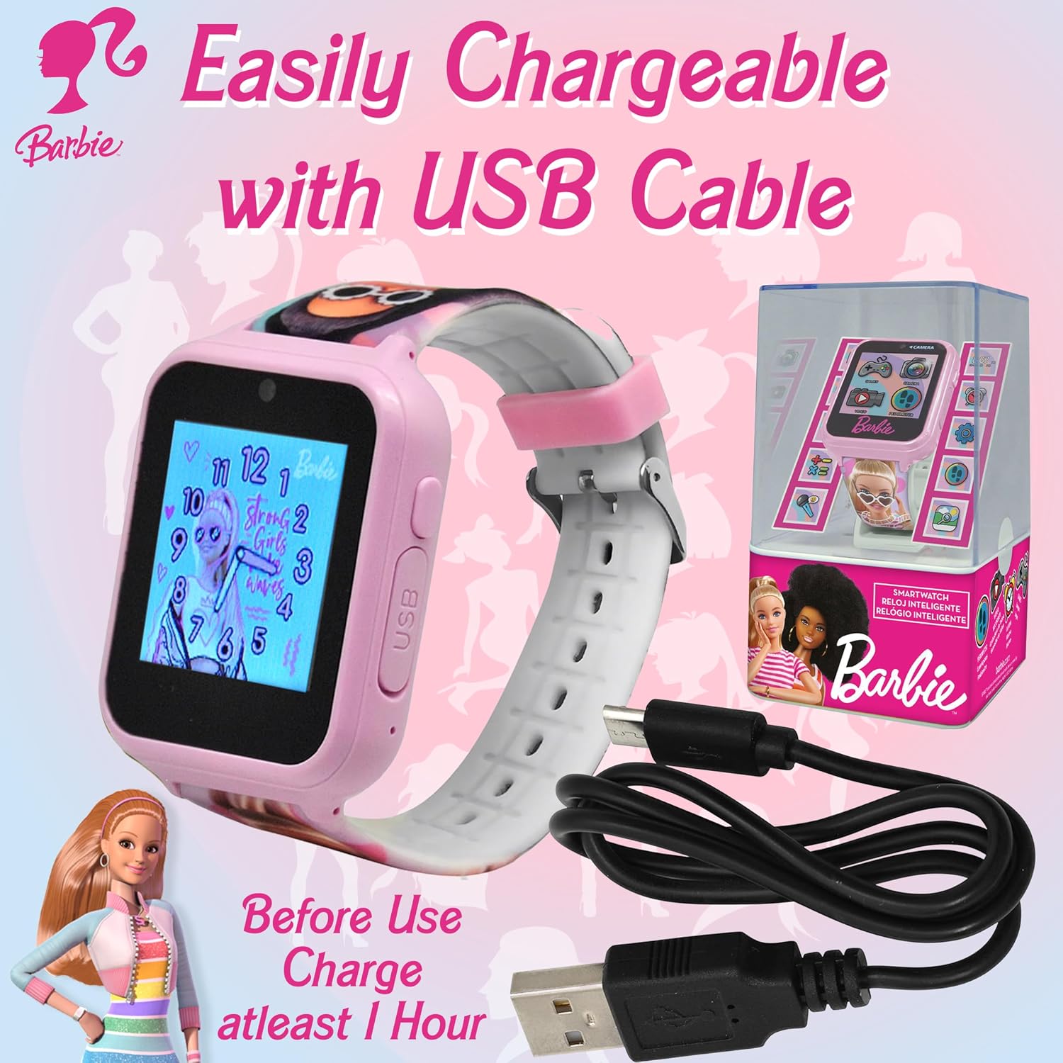 Barbie Kids Interactive Smart Watch - 22cm