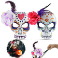 Sugar Skull Full Face Mask, Day of The Dead Masquerade Mask