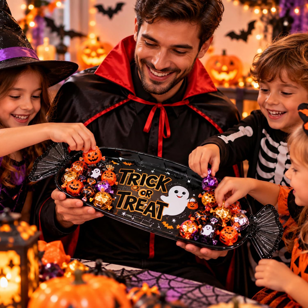 Halloween Candy Plate Black 35cm