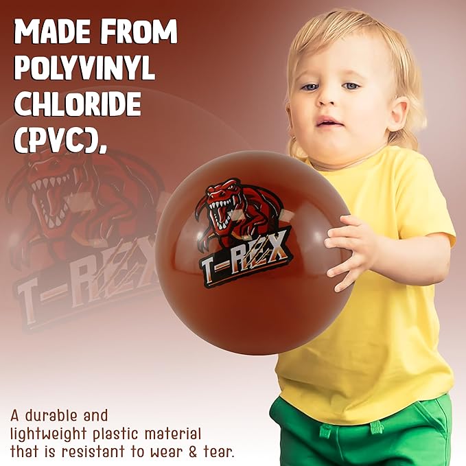 9in Inflatable Dinosaur Ball Random Colour