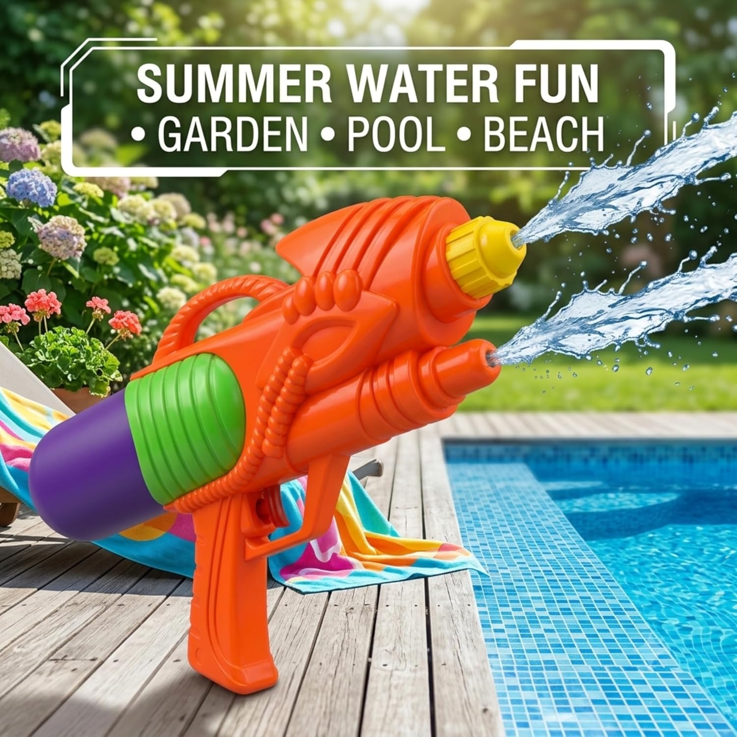 29cm Kids 250ml Refillable Water Gun – 7M Range