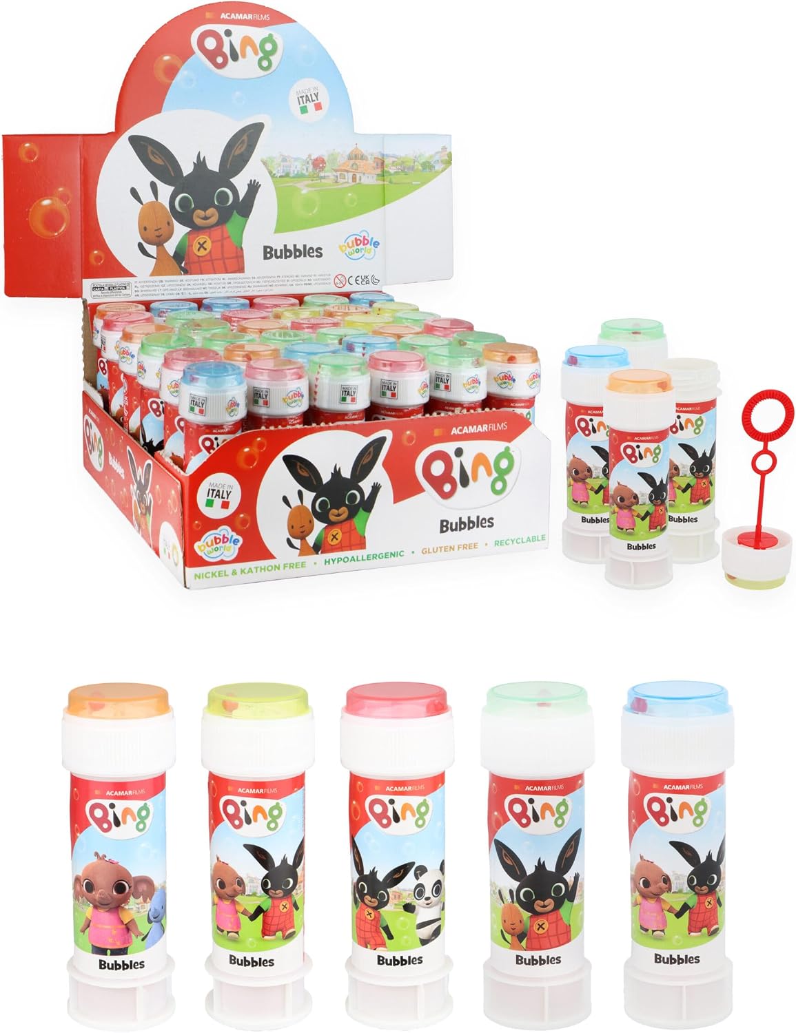 Bing 12Pcs Bubble Tubes with Wand