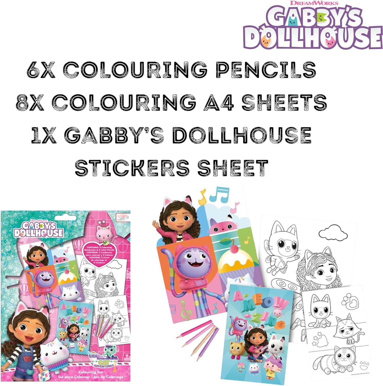 Kids Colouring Activity Set with Pencils
