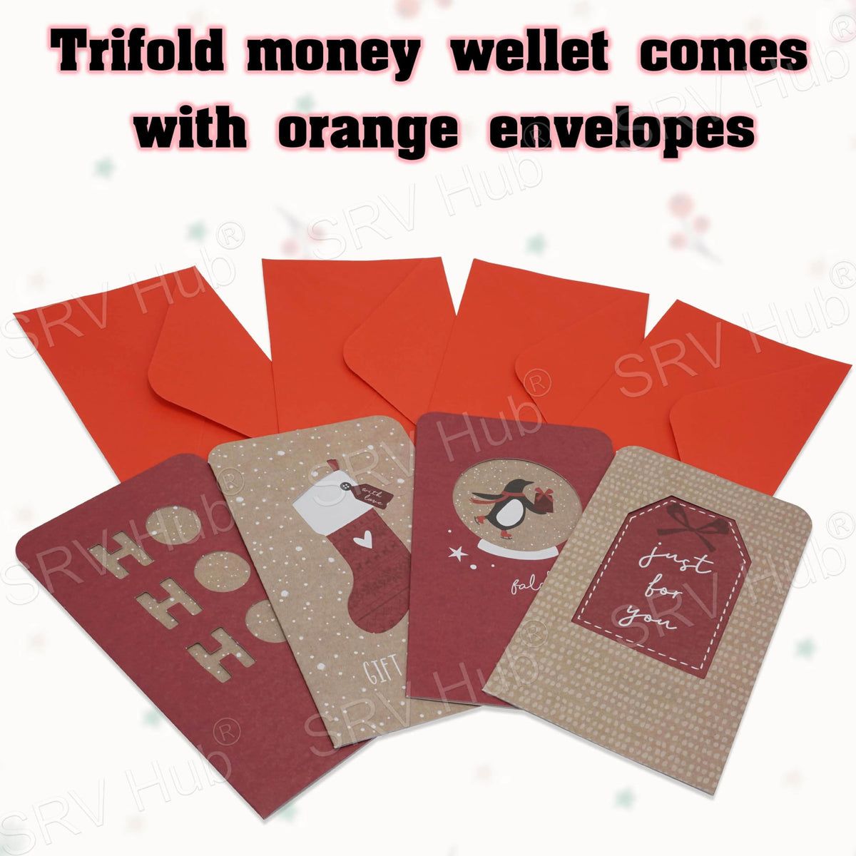 4Pcs Craft Christmas Money Wallet 16cm