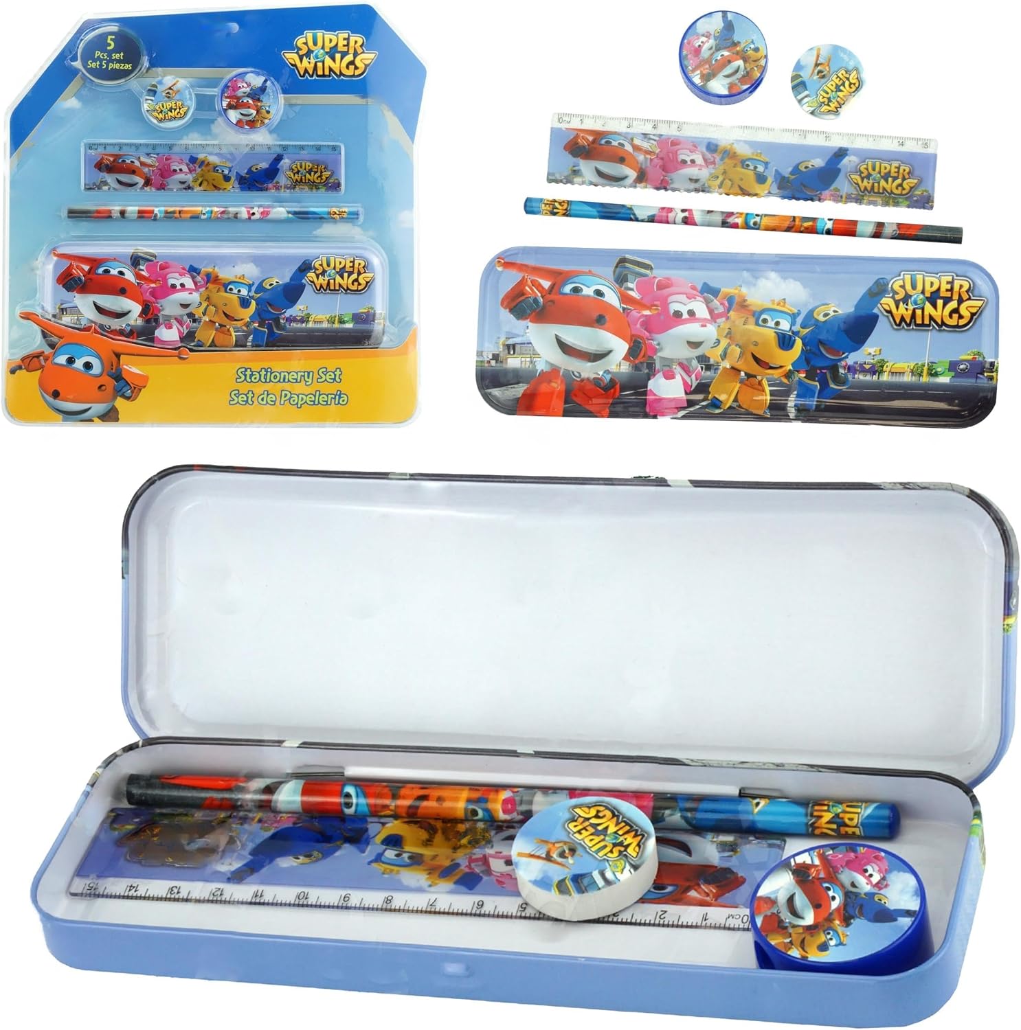 Kids Stationery Set Pencil Case 5Pcs