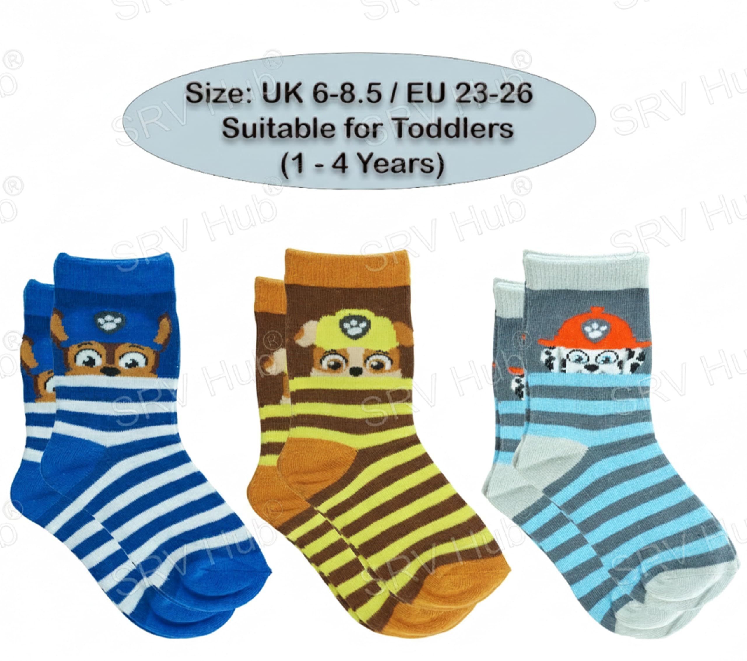 3 Pairs Paw Patrol Cotton Socks