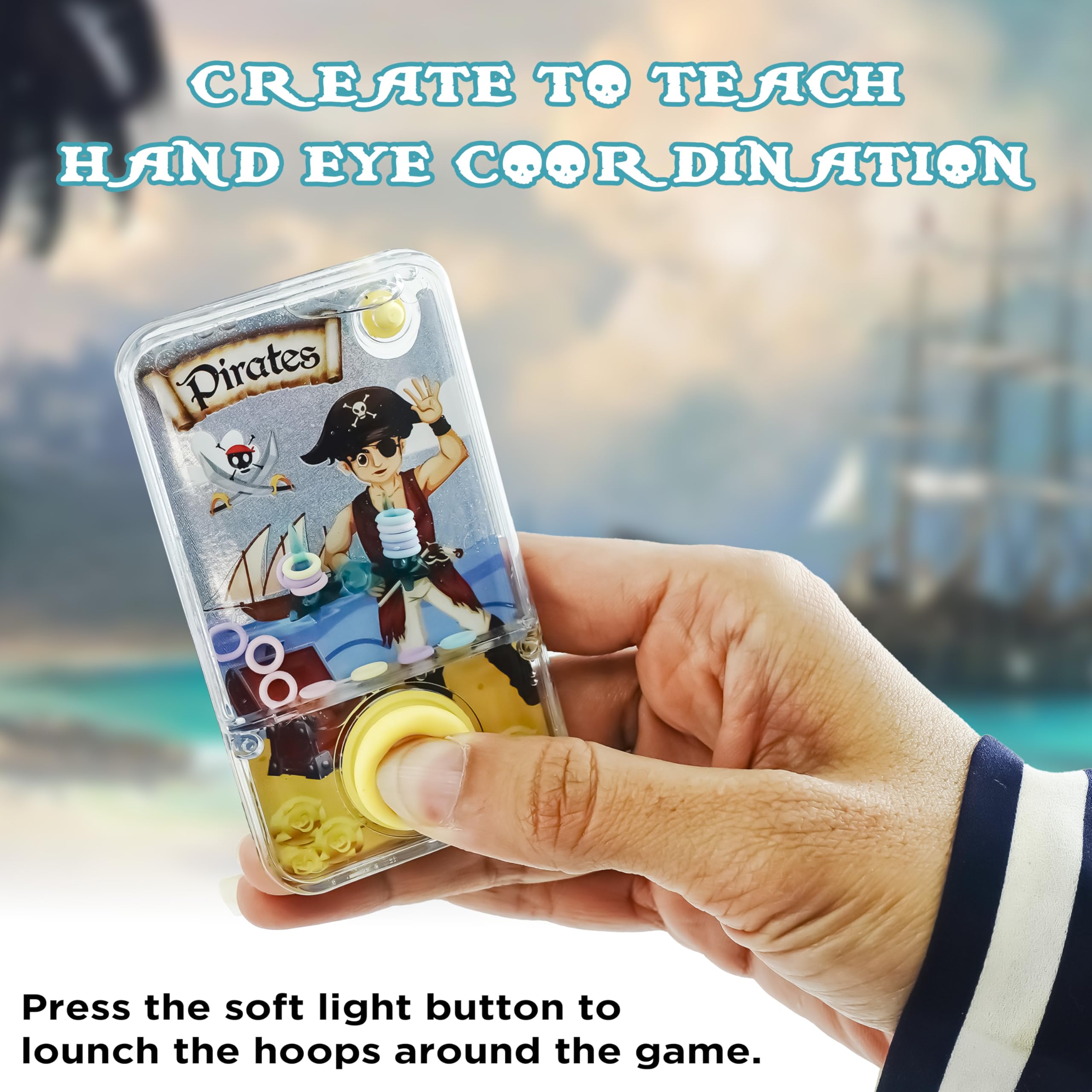 Mini Pirate Water Ring Toss Game 1x Random