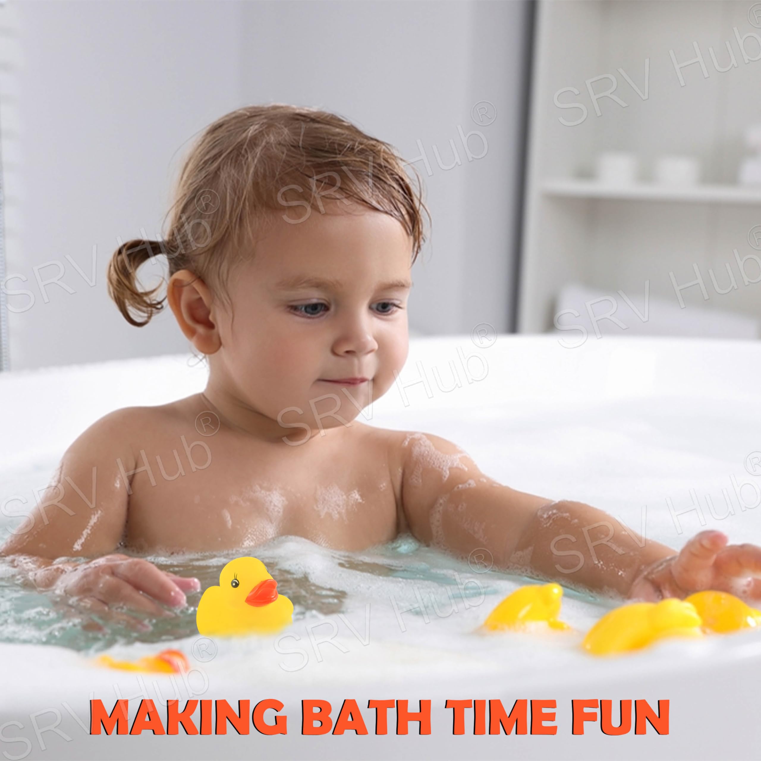 Flashing Floating Bath Duck Toy - Assorted Colours
