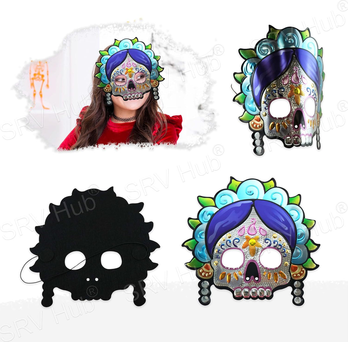 Halloween Costume Party Supplies Face Mask - 1x Random