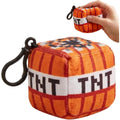 Minecraft TNT Kids Licensed Minecraft Plush Cube Clip-On Keychain