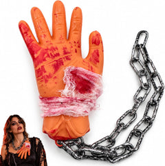 Bloodied  Hand with chain