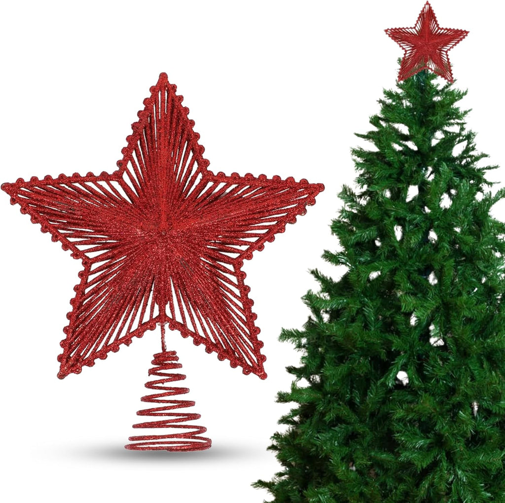 Writing Express Tree Glitter Star Christmas Tree Topper