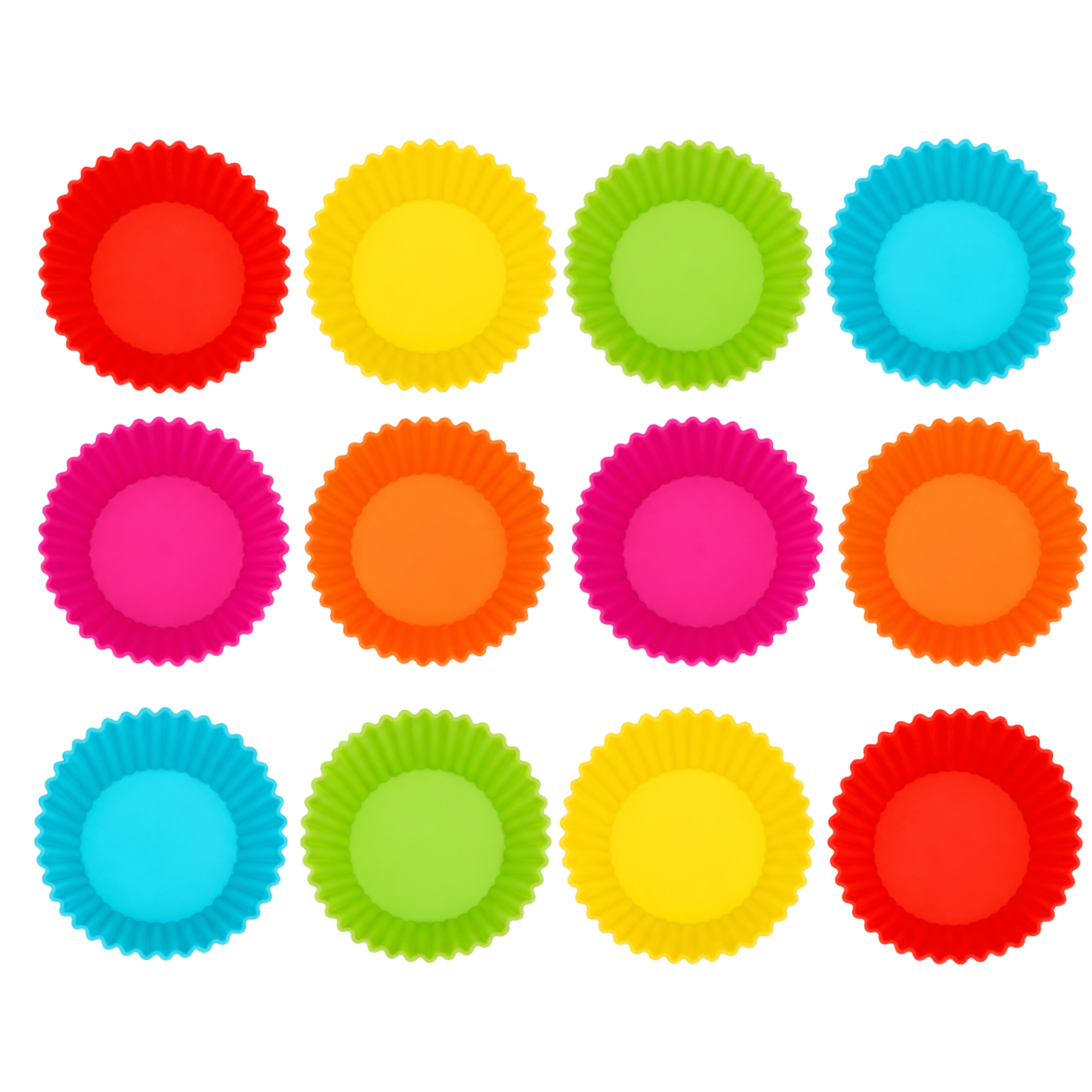 12x Reusable Silicone Muffin Moulds