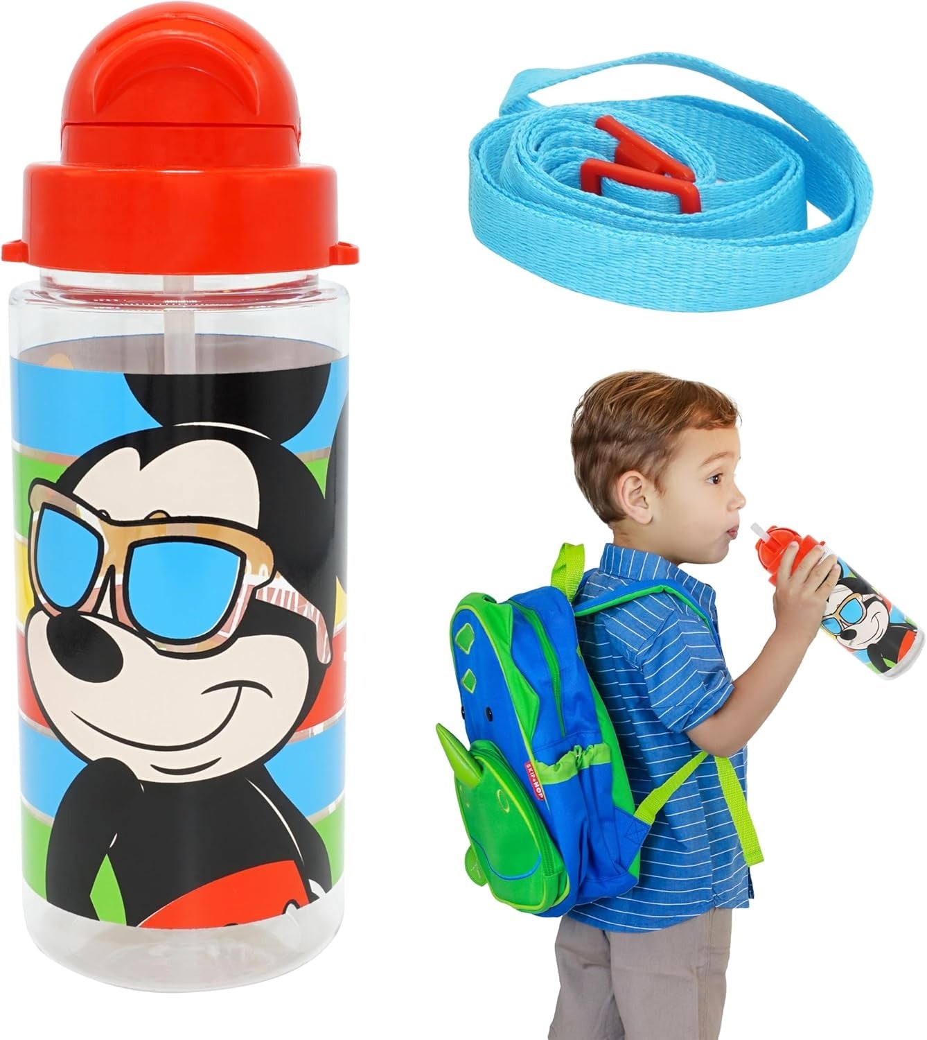 500ml Tritan Water Bottle with Strap for Children