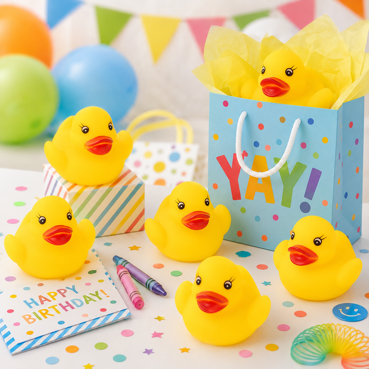 1x Yellow Squeaky Bath Duck 5cm