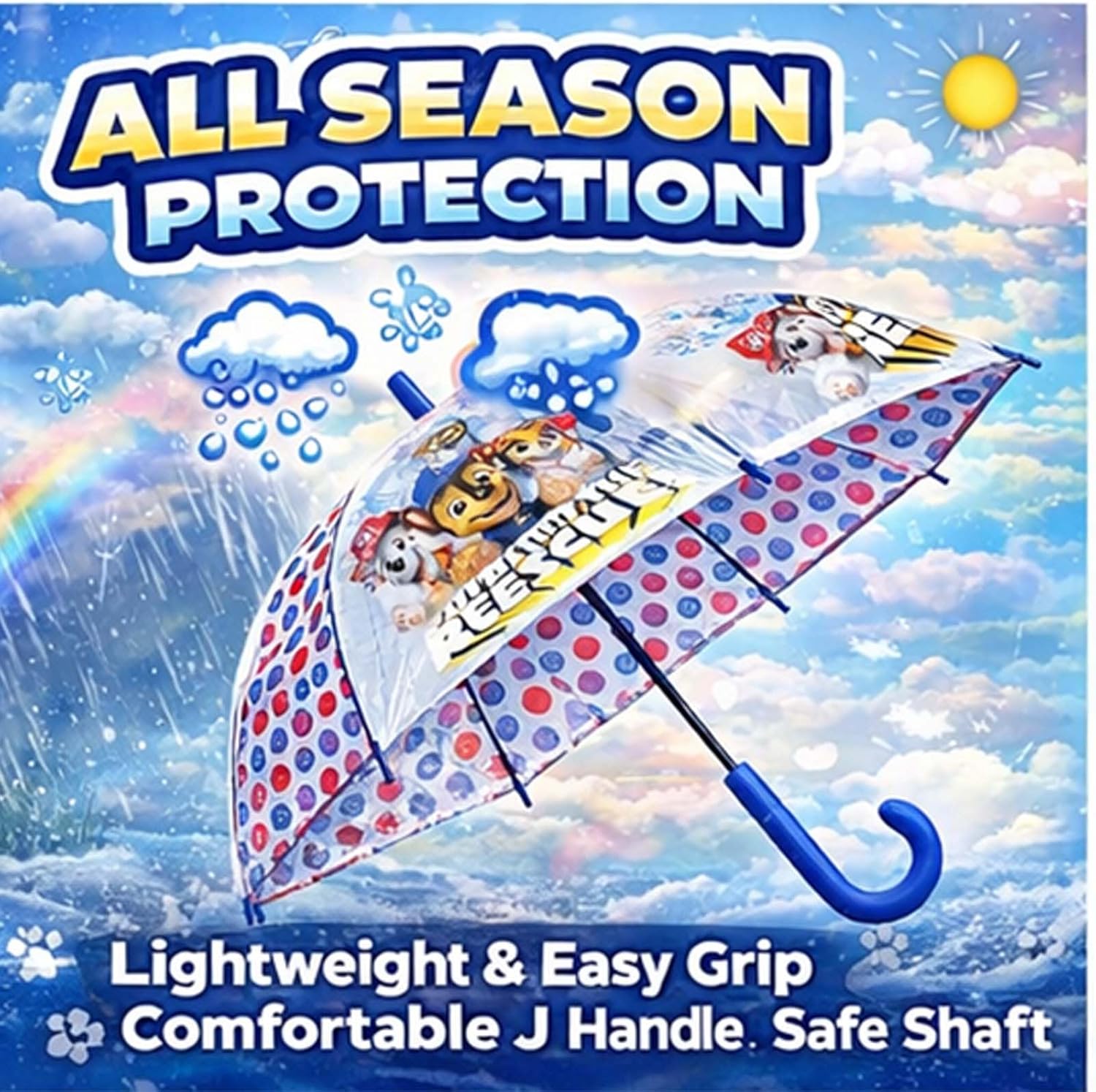 Paw Patrol Transparent Dome Umbrella 3-7 Years