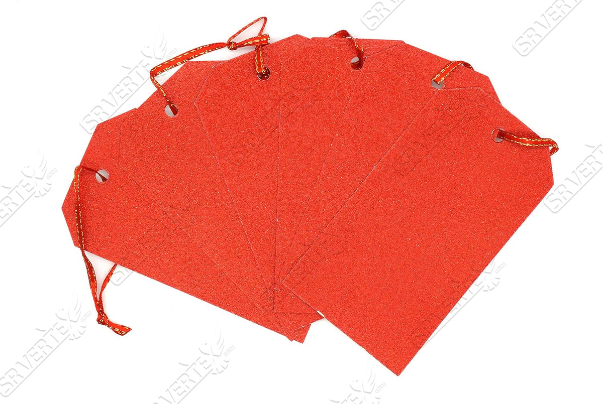 18Pcs Glitter Christmas Gift Tags with Strings