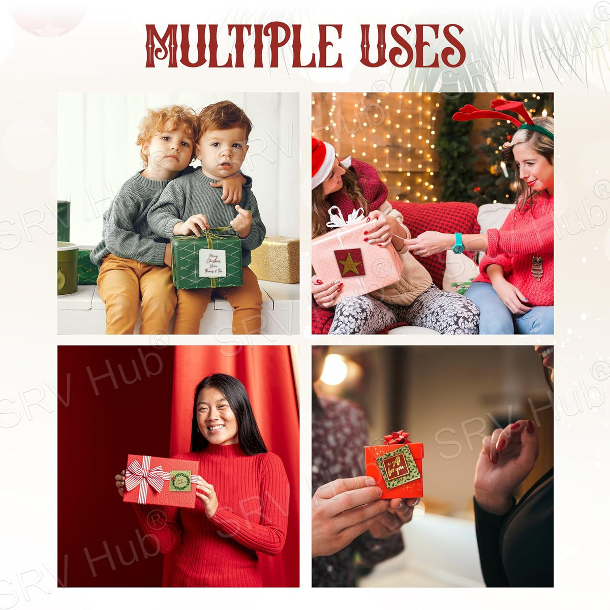 6cm Mini Hand Finished Christmas Gift Tags 18Pcs
