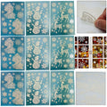 9x Sheets Iridescent Window Stickers - (Reindeer, Snowman, Santa)