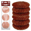 6x Copper Cleaning Scourers - 9cm