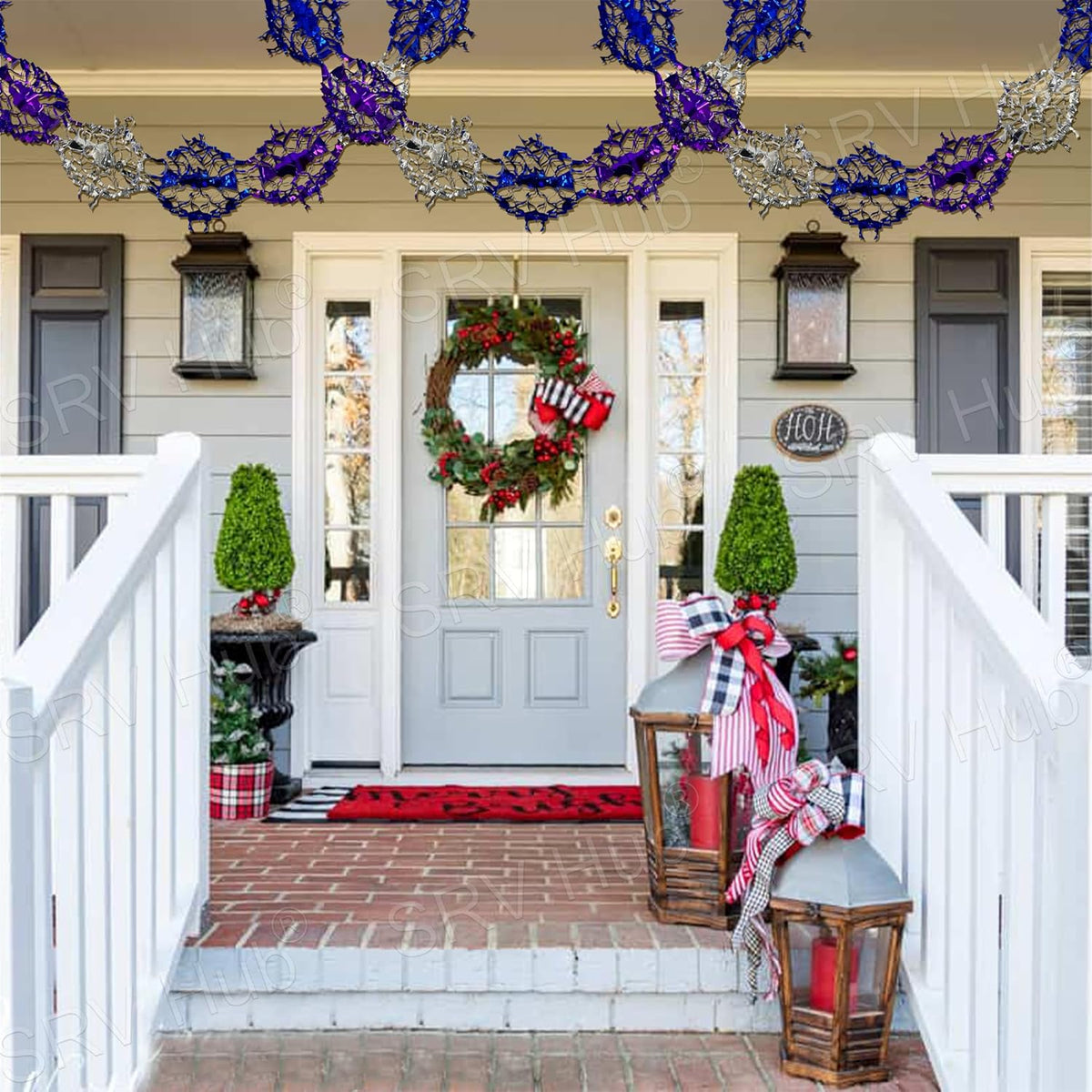 2M Long Star Garland Christmas Hanging Decoration