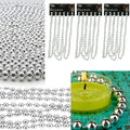 Pack of 3 Christmas Luxury Bead Chain Garland (Pack of 3 Silver 2.7M Bead Garland)