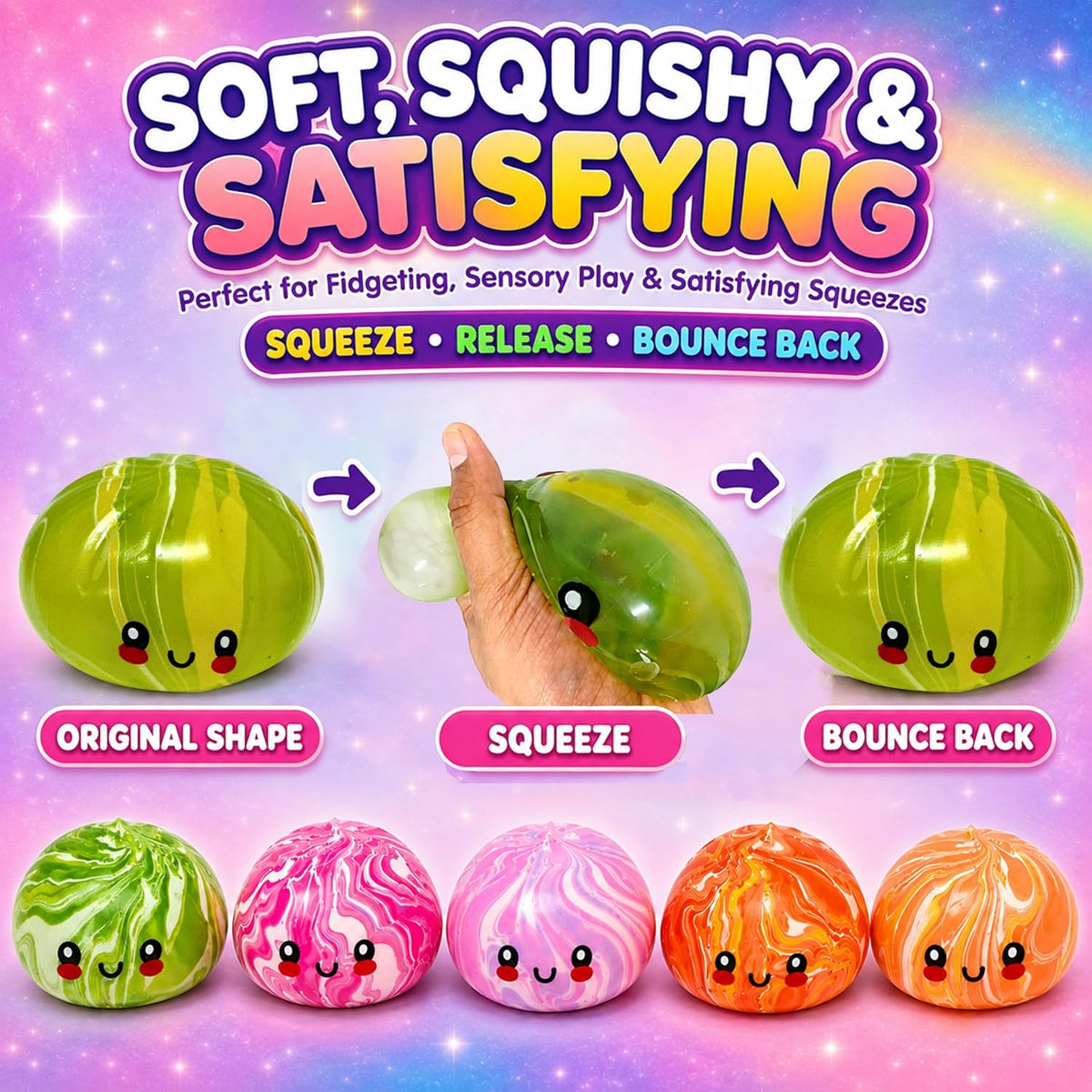 Marble Dumpling Squishy Toy 8.5cm – view 3