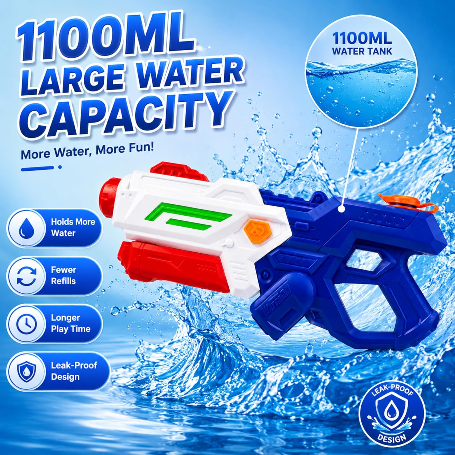 48cm Giant Jumbo Water Gun 1100ml