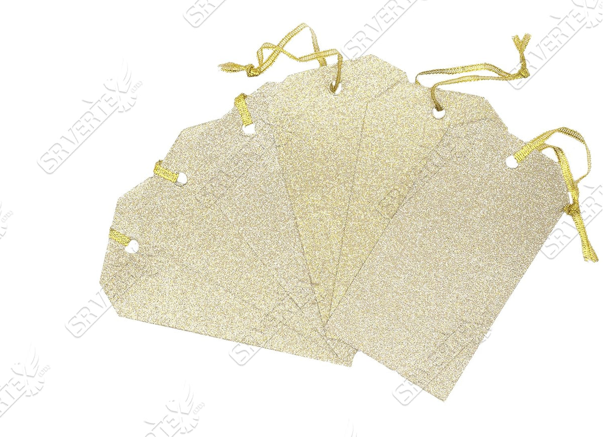 18Pcs Glitter Christmas Gift Tags with Strings